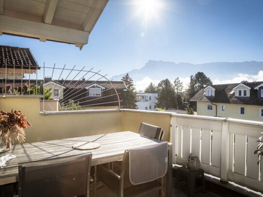 4-Zimmer-Dachgeschosswohnung mit Panoramablick auf den Untersberg in Wals-Siezenheim