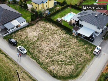 Sonniges Baugrundstück in moderner Siedlung mit Blick auf die Berge in +++ St. Marein +++