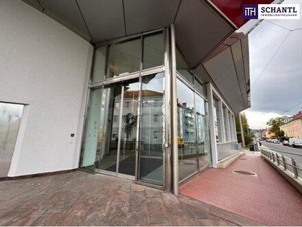 SUPER GELEGENHEIT! EINDRUCKSVOLLE BÜRO- UND GESCHÄFTSFLÄCHE in HOCHFREQUENZLAGE MIT TOP-SICHTBARKEIT! 16 PARKPLÄTZEN! Ü…
