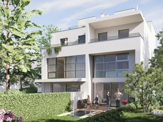Zentrales baubewilligtes Projekt für 4 Häuser mit Eigengärten und Terrassen, sowie 4 PKW-Garagen-Stellplätzen