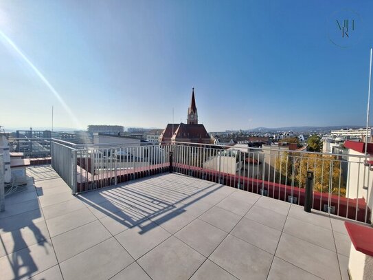 PROVISIONSFREIER MIETKAUF: Modernes Penthouse mit Dachterrasse und 360° Blick über Wien