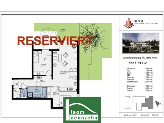 (RESERVIERT) Mietgarantie 3,5% für Anleger. Wohnen in der Natur & doch in Wien - amBergblick19 | Top 5