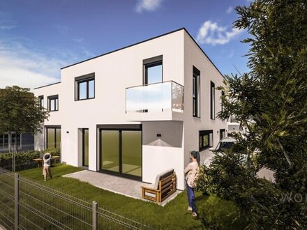 **EDEL-ROHBAU** inkl. Dach, Fassade, Fenster, Eingangstüre und GRUNDSTÜCK - DH-HÄLFTE mit 2 Parkplätzen in hochwertiger…