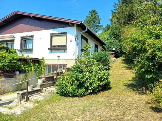 Bungalow auf großem Grundstück nahe Hausleiten - inmitten Natur pur und herrlichem Weitblick!