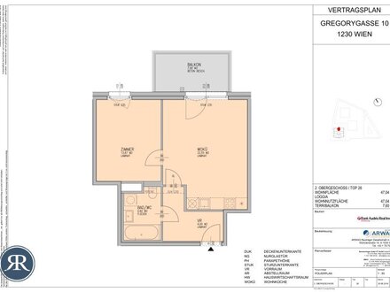 2-Zimmer Neubauwohnung mit Balkon im 2. OG ab Juni 2023