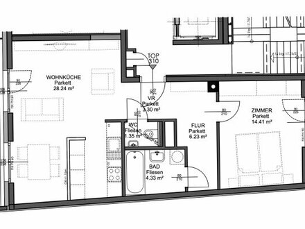 Geförderte 2-Zimmer-Wohnung im Sonnwendviertel