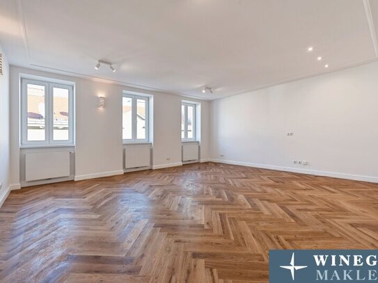 BALKONWOHNUNG im 4. Obergeschoß! Hochwertig sanierter 3-Zimmer-Stilaltbau