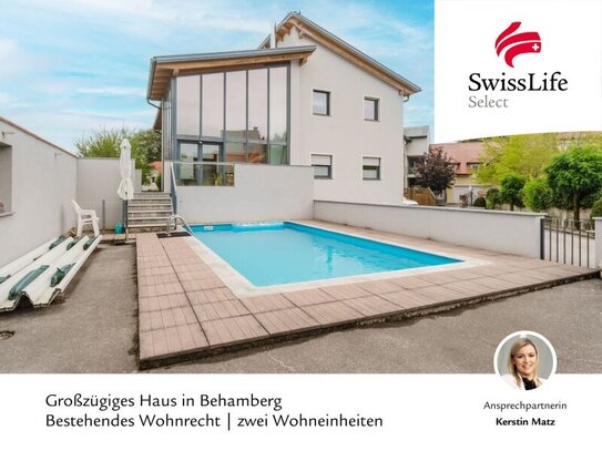 Großzügiges Zweifamilienhaus mit Wohnrecht | zwei Wohneinheiten | Pool | Doppelgarage