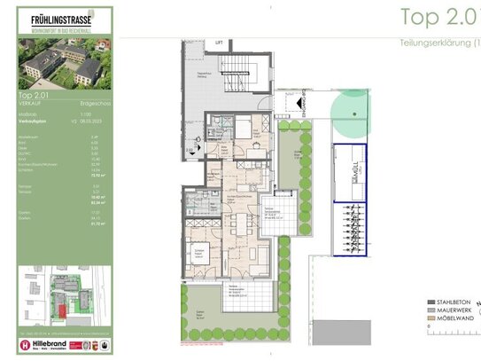 Frühlingstraße 30: 3-Zimmer-Gartenwohnung, Top 2.01