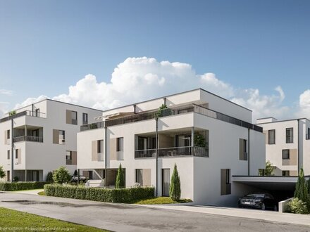 102 m² Neubau-Erdgeschoßwohnung mit 4 Zimmern.