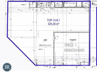 329,38m² EG-Lagerfläche mit Rolltor und 4,7 m Raumhöhe - keine Säulen!