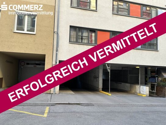 ERFOLGREICH VERMITTELT: Zentraler Garagenstellplatz