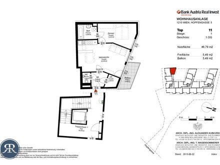 2-Zimmer mit Balkon im 1. OG, West-Lage - Top 111