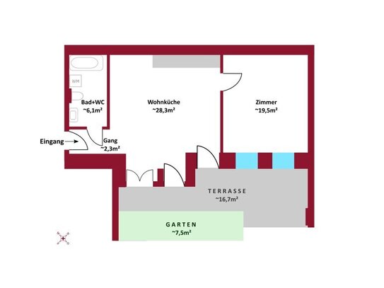 In Fertigstellung! Erstbezug: Altbau, Neubau, hofseitige Terrassen, Balkone, Loggien, Gärten, Schlüsselfertig.