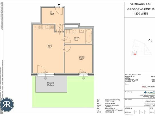 2-Zimmer EG-Wohnung mit Terrasse und Garten (AB JUNI)