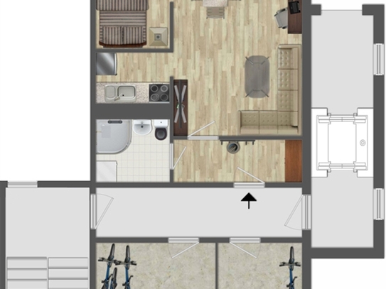 1-Raum-Wohnung barrierefrei mit Aufzug erreichbar | Saalfelder Straße 31 | 07549 Gera | Wohngenossenschaft Neuer Weg eG