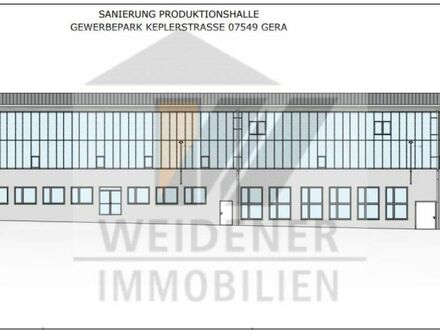 1000 qm Gewerbehalle - Lager und Büro - im Herzen von Gera! Umbau nach Mieterwunsch!