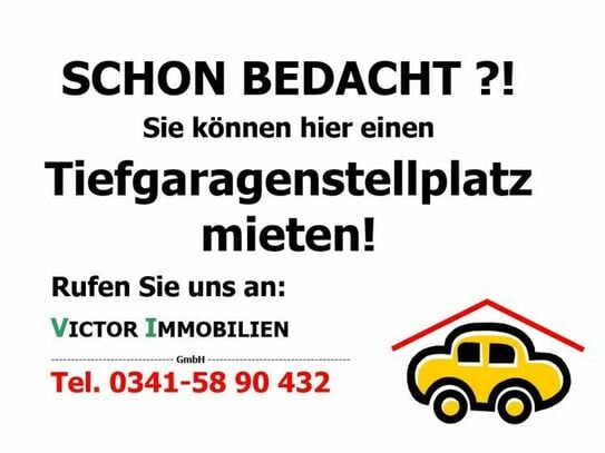 ** Tiefgaragenstellplatz in Leipzig-Wahren zu vermieten **