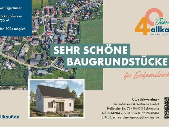 7 Bauträgerfreie Grundstücke im Kabelsketal unweit von Halle/Saale