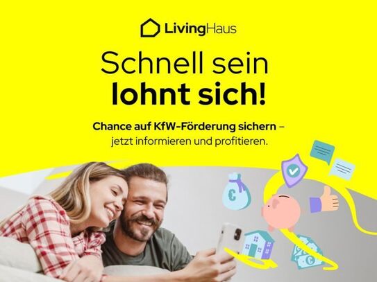 Sunshine 143! Mit Livinghaus baut man auf Sicherheit und Zuverlässigkeit. Für monatliche 1.634,00EUR