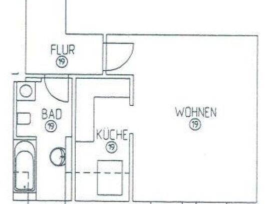 Großzügige 1-Zimmer mit Laminat, Tageslichtbad und EBK in direkter Nähe zur Uni!