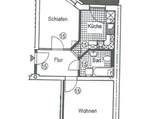 Gemütliche 2-Zimmer mit Wannenbad, Laminat und Balkon in ruhiger Lage!