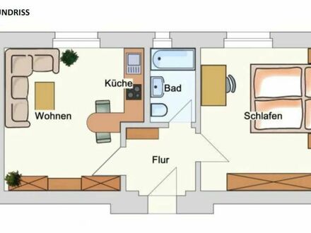vermietete 2-Zimmer-ETW im 2. OG mit Wanne in beliebter Wohnlage Gartenstadt in Plauen