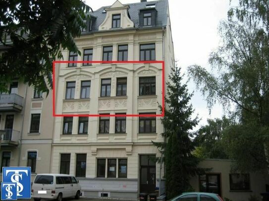 Bezugsfreie 3-Zimmer-ETW im 2. OG mit Balkon in Denkmalschutzobjekt in Plauen (Westend / Sternplatz)