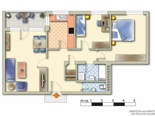 3-Zimmer-Wohnung mit Balkon, PKW-Stellplatz und Dusche in Bernsbach zu verkaufen!