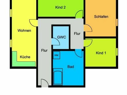 Sehenswerte Familienwohnung in der Mansarde mit Wannenbad und Gäste-WC!