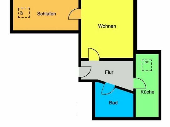 Heimelige Singlewohnung mit separater Küche im Dachgeschoss!