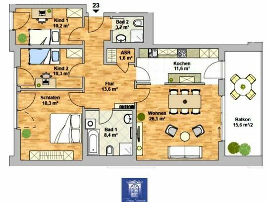 Erstbezug! Interessante Familienwohnung mit optimaler Raumaufteilung in der Hafencity!