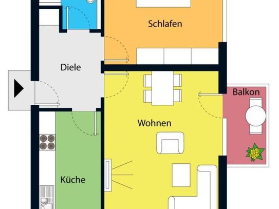 Radebeul! Gepflegte Wohlfühlwohnung mit Balkon in grüner Umgebung!