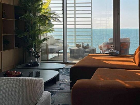 Moderne Luxuswohnung mit Meerblick und riesiger Terrasse in Bluewaters Residences 5