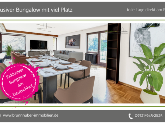 Provisionsfrei: Exklusiver Bungalow am Deutschhof mit Parkblick