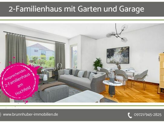 Ansprechendes 2-Familienhaus mit 3 Wohneinheiten und Garage am Hochfeld provisionsfrei zu verkaufen