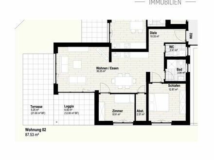 Exklusiv wohnen an der Wied - Wohnung Nr. 2 mit Terrasse und Loggia - Aufzug - Erstbezug -