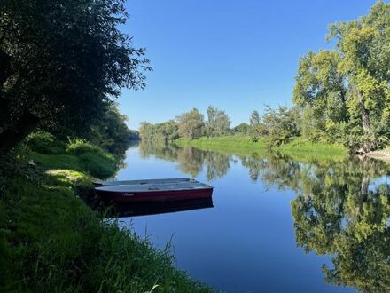 Großes Grundstück an der Saale mit Wasserzugang