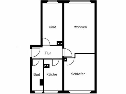 3-Zimmer Mietwohnung in Weischlitz (08538) 58m²