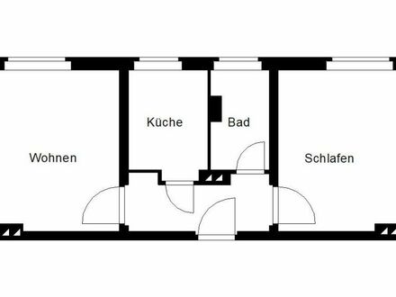 2-Zimmer Mietwohnung in Weischlitz (08538) 43m²
