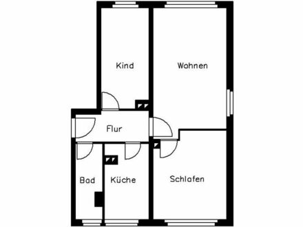3-Zimmer Mietwohnung in Weischlitz (08538) 58m²