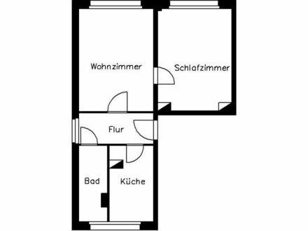 2-Zimmer Mietwohnung in Plauen OT Neundorf (08527) 46m²