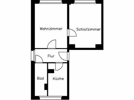 2-Zimmer Mietwohnung in Plauen OT Neundorf (08527) 46m²