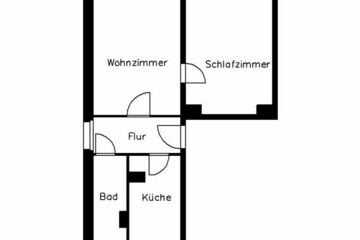 2-Zimmer Mietwohnung in Plauen OT Neundorf (08527) 46m²