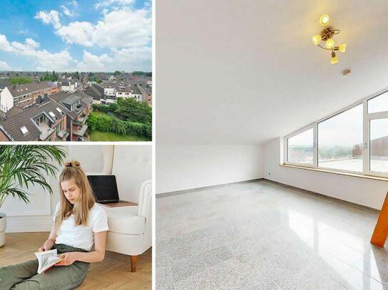 PHI AACHEN - Charmantes 1-Zimmer-Penthouse mit sonniger Dachterrasse und tollem Ausblick in Dürwiss!