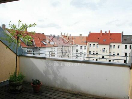Kleine 2-Zimmer-Wohnung mit Dachterrasse und Einbauküche in Leipzig - Volkmarsdorf
