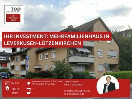 * PROVISIONSFREI
Ihr Investment: Mehrfamilienhaus in Leverkusen-Lützenkirchen