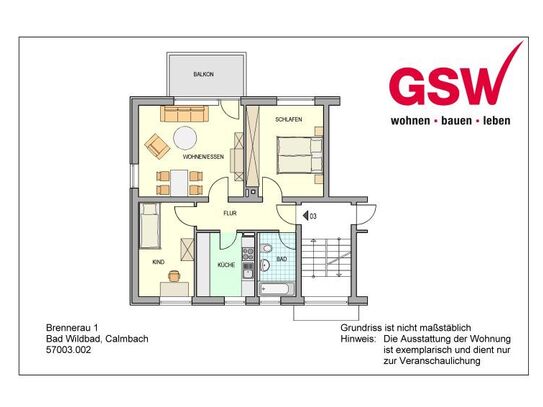 schmuckstück! 3-zimmerwohnung mit balkon im luftkurort calmbach