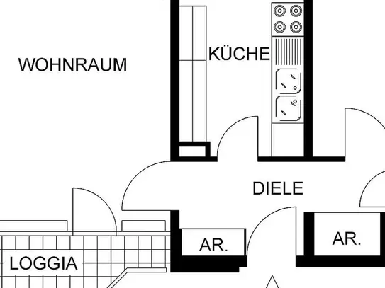 Helle Wohnung mit Balkon