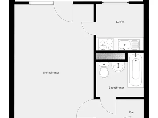 Moderne Singlewohnung mit Sonnenbalkon in Marzahn